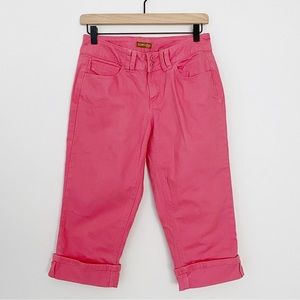 St. John’s Bay Pink Denim Jean Cropped Cuffed - Size 8 Petite